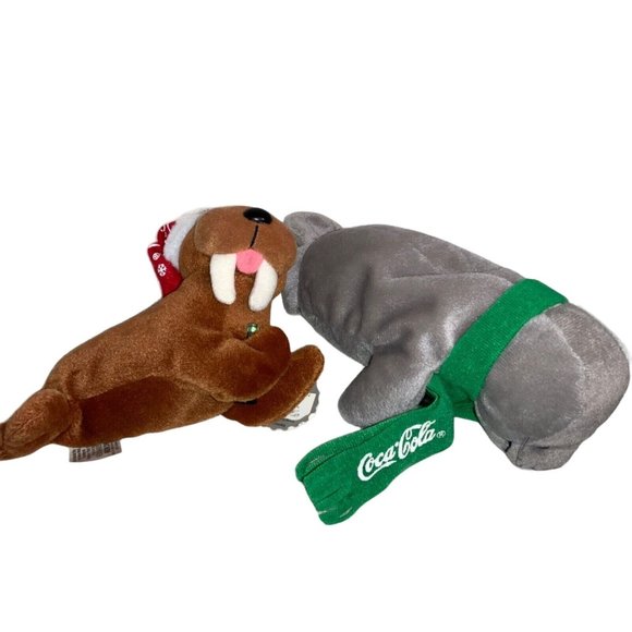Coca-Cola Bean Bag Plush Animals— Walrus & Seal  vintage 1998 - Picture 9 of 10